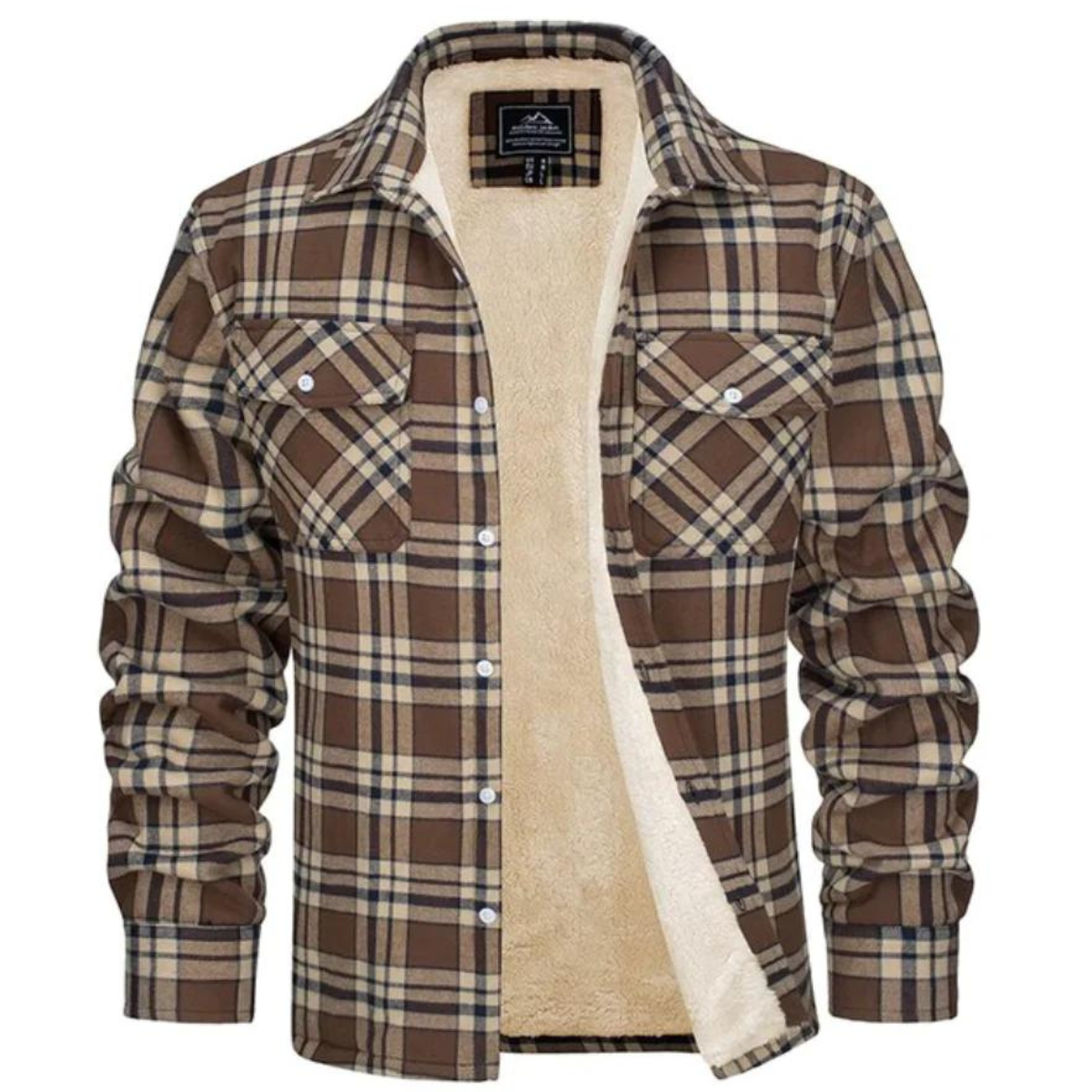 Dante Moretti | Plaid Sherpa Shirt Jacket For Men