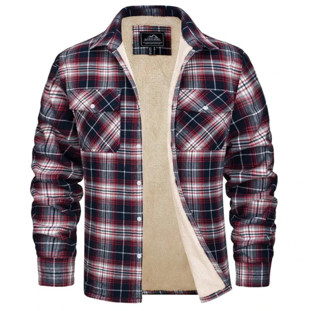 Dante Moretti | Plaid Sherpa Shirt Jacket For Men