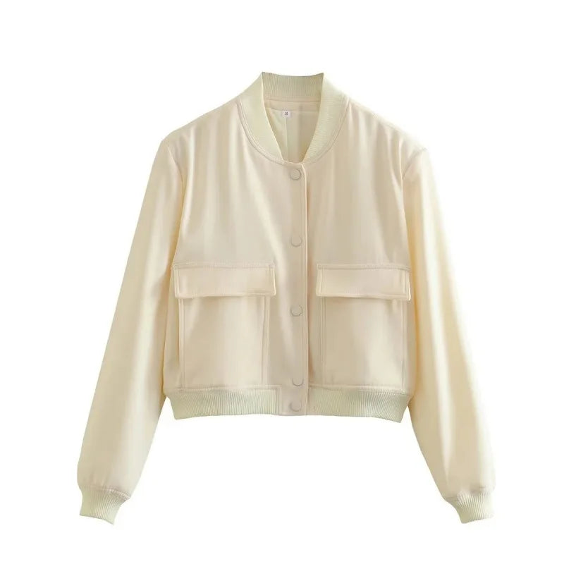 Valentina Moreau | Cropped Bomber Jacket For Women