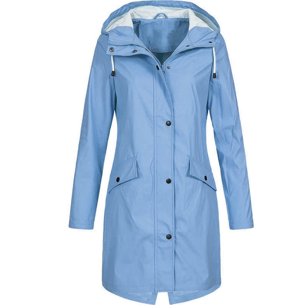Noelle Vanbright | Hooded Long Rain Jacket For Women