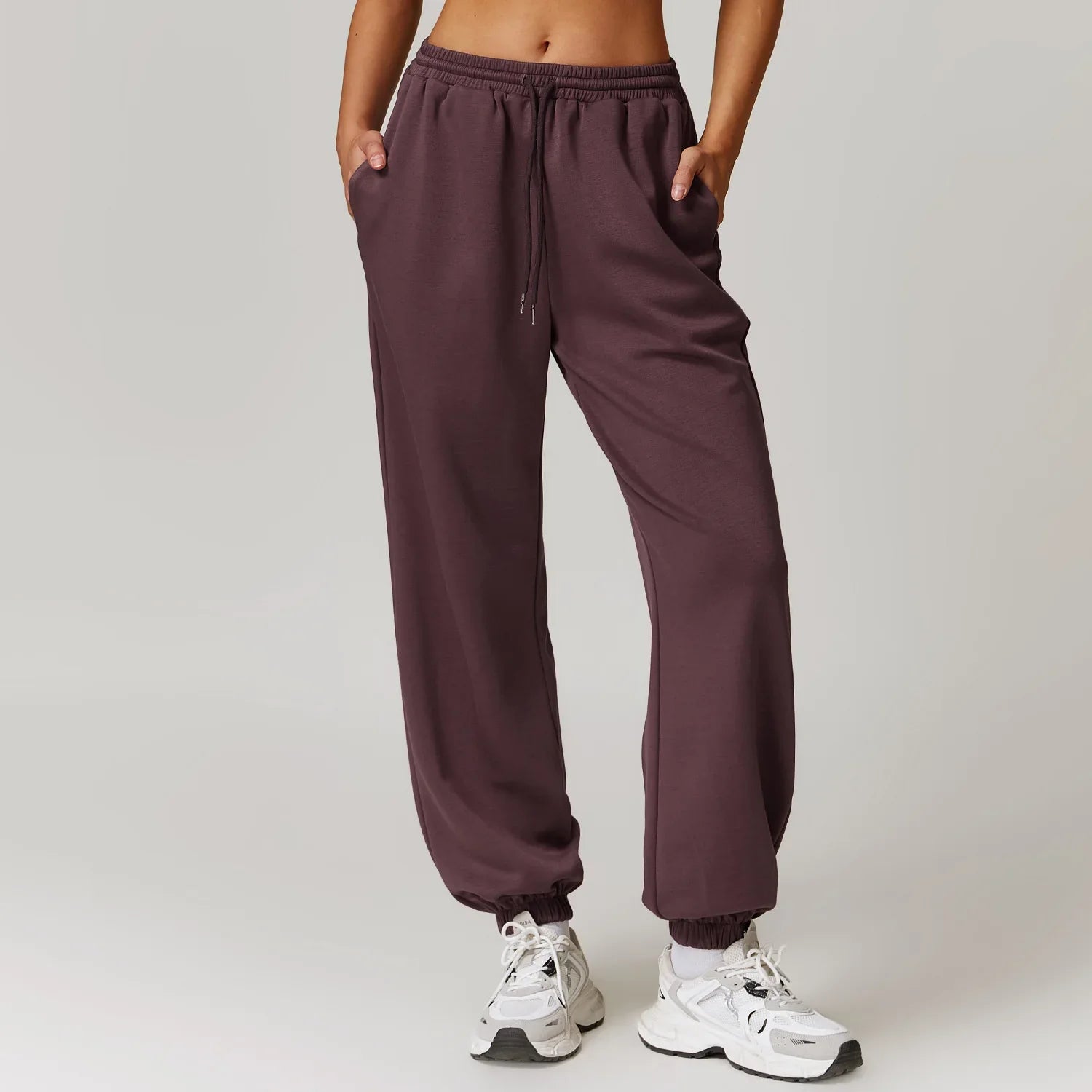 Lisette Fontenay | Beige Cotton-Spandex Joggers for Women
