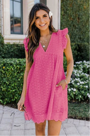 Josephine Veltri | Eyelet Mini Dress For Women