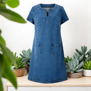 Cecily Ravenswood | Soft Denim Midi Dress For Women