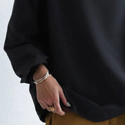 Vivienne Hartcross | Oversized Mock Neck Sweatshirt in Black