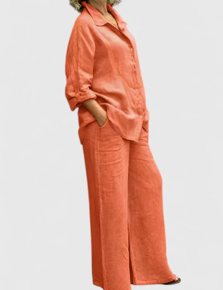 Théodore Blanchard | Linen Two-Piece Set in Lilac