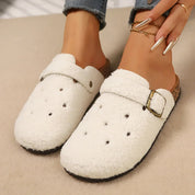 Celestine Vaumont | Fleece Clog Slippers with Cork Sole