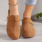 Delia Carmonte | Black Slip-On Wedge Loafer For Women