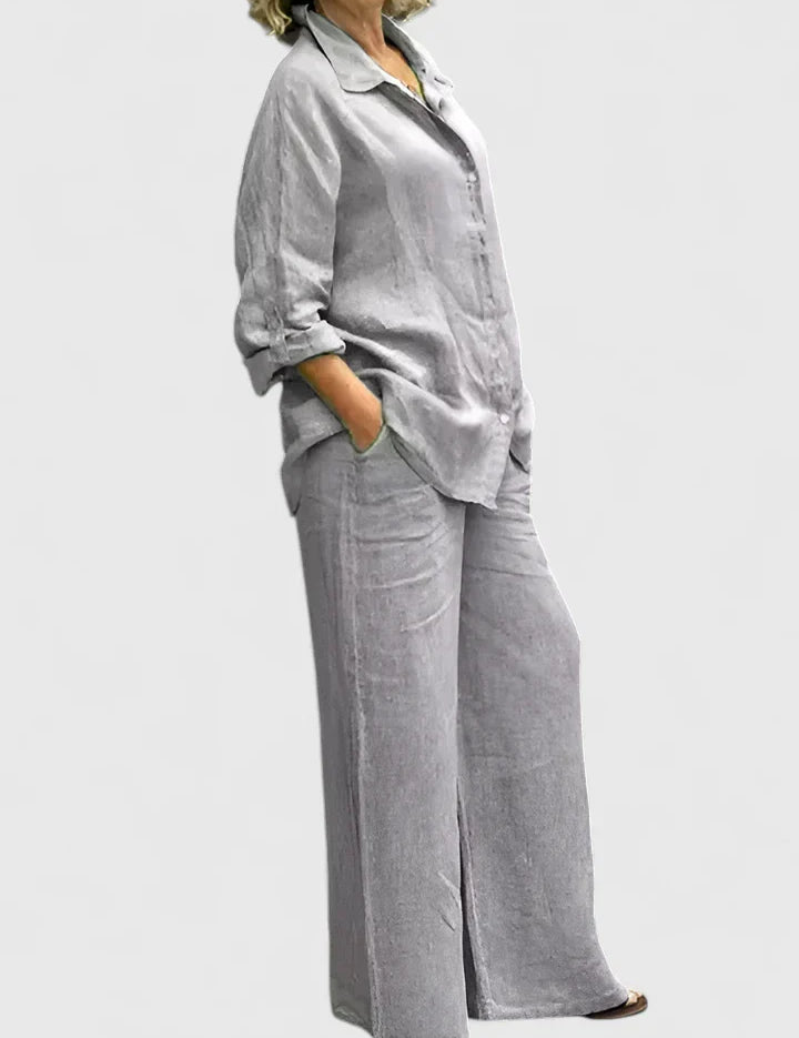 Théodore Blanchard | Linen Two-Piece Set in Lilac