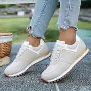 Stellan Hartcourt | Lace-Up Mesh Sneakers in Navy, Beige & Burgundy
