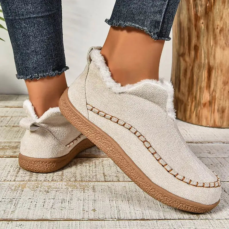 Nadia Flemsworth | Fleece-Lined Slip-On Ankle Boots For Women