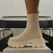 Valeria Montclair | Knitted Sock Ankle Boots For Women