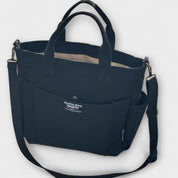 Margot Sinclair | Beige Canvas Tote Shoulder Bag with Multi-Pockets
