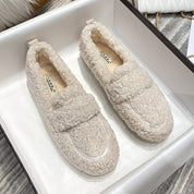 Colette Hargrove | Fluffy Sherpa Loafers For Women