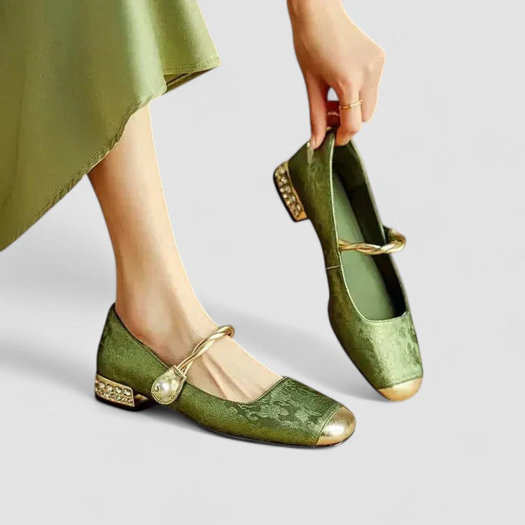 Eleonora Bianchi | Green Orthopedic Mary Jane Heels