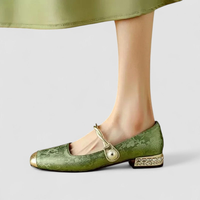 Eleonora Bianchi | Green Orthopedic Mary Jane Heels