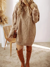 Anastasia Rivière | Cable Knit Midi Sweater Dress For Women