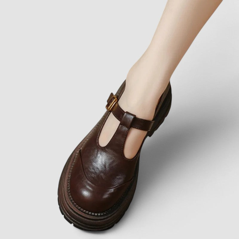 Persephone Whitmore | Orthopedic Brown Mary Jane Flats