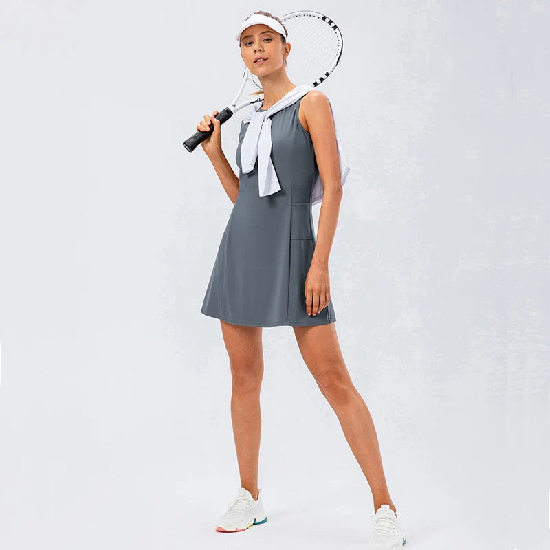 Ceceline Hartmore | Sleeveless Tennis Dress with Built-In Shorts