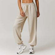 Lisette Fontenay | Beige Cotton-Spandex Joggers for Women