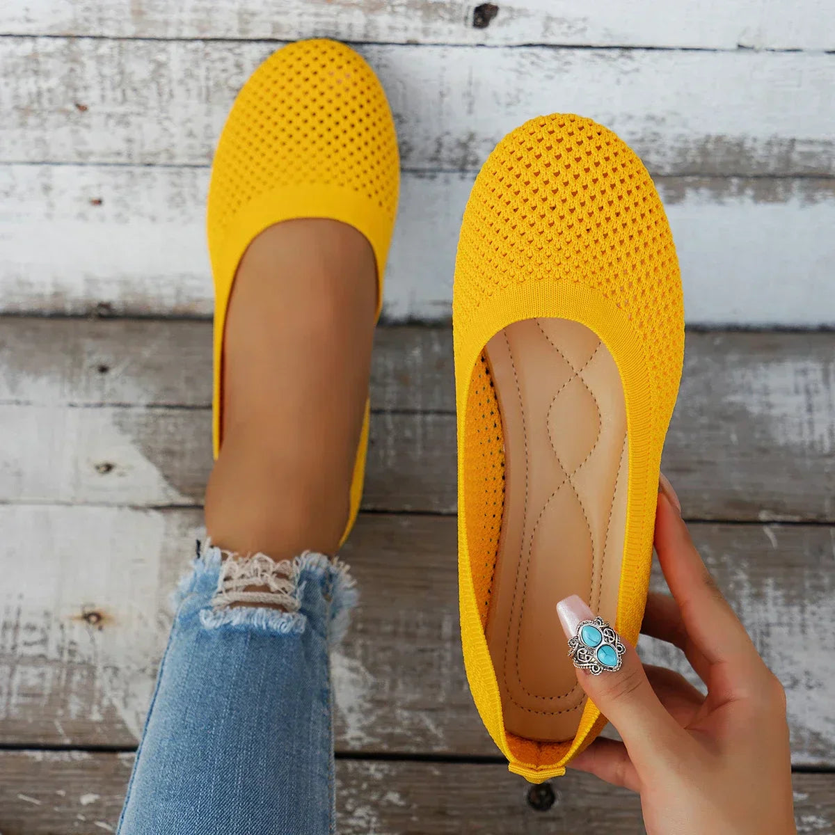 Claudette Winsfield | Orthopaedic Knit Flat Shoe For Women