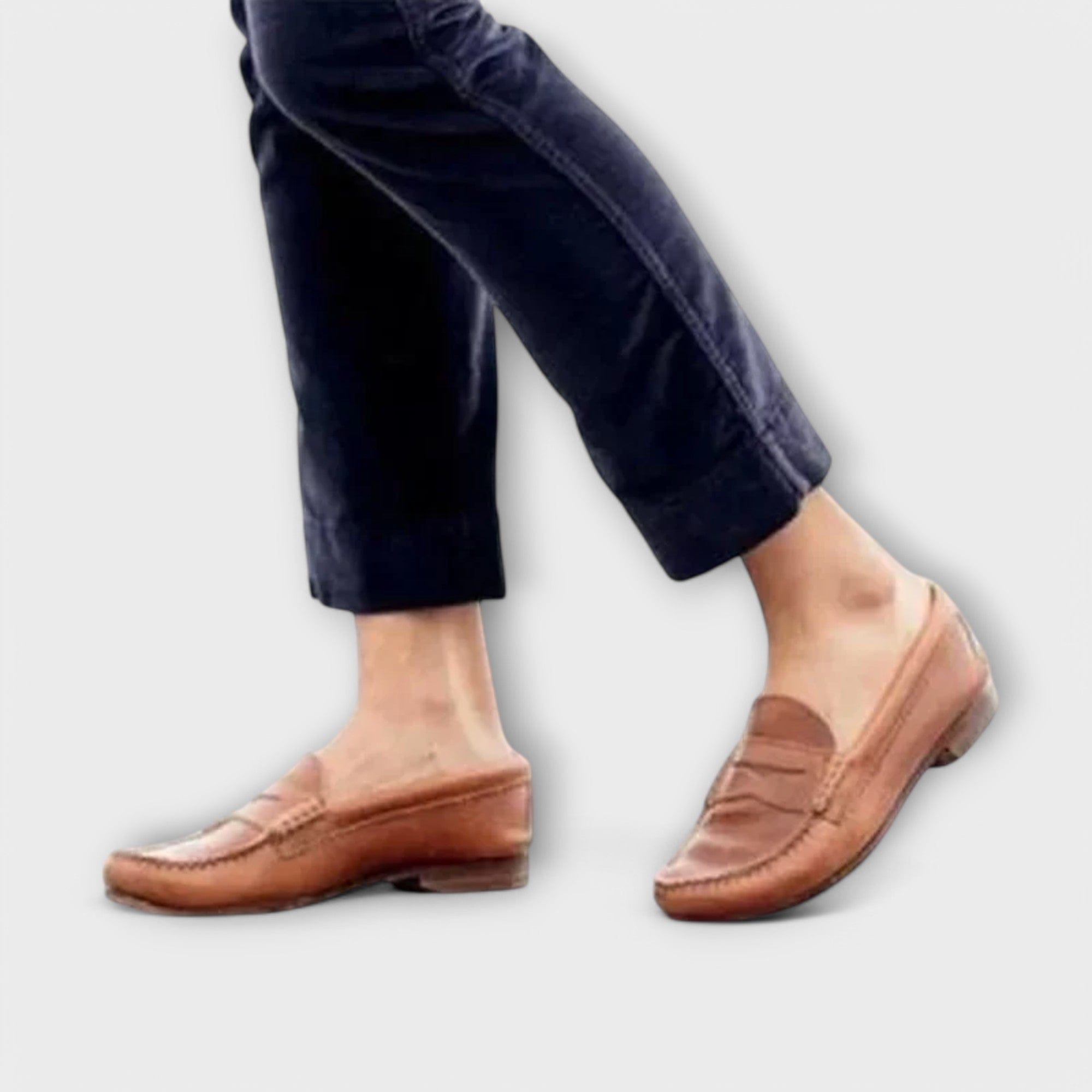 Henriette Calderon | Classic Beige Suede Penny Loafers