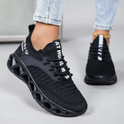 Charlotte Moore | Hot Pink Lace-Up Fashion Sneakers For Women