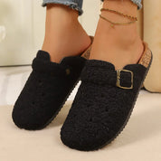 Celestine Vaumont | Fleece Clog Slippers with Cork Sole