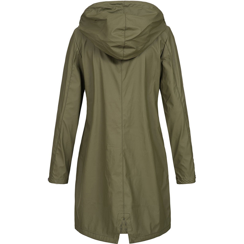 Noelle Vanbright | Hooded Long Rain Jacket For Women