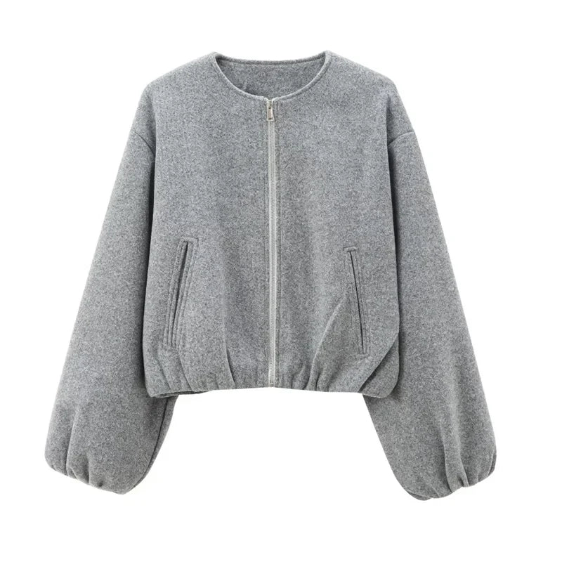 Elena Ricci | Cropped Bomber Jacket For Women