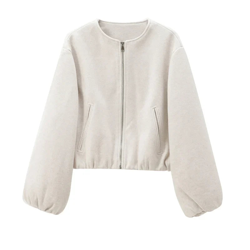 Elena Ricci | Cropped Bomber Jacket For Women