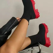 Valeria Montclair | Knitted Sock Ankle Boots For Women