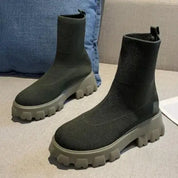 Valeria Montclair | Knitted Sock Ankle Boots For Women