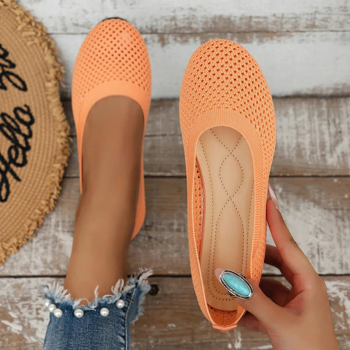 Claudette Winsfield | Orthopaedic Knit Flat Shoe For Women