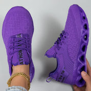 Charlotte Moore | Hot Pink Lace-Up Fashion Sneakers For Women