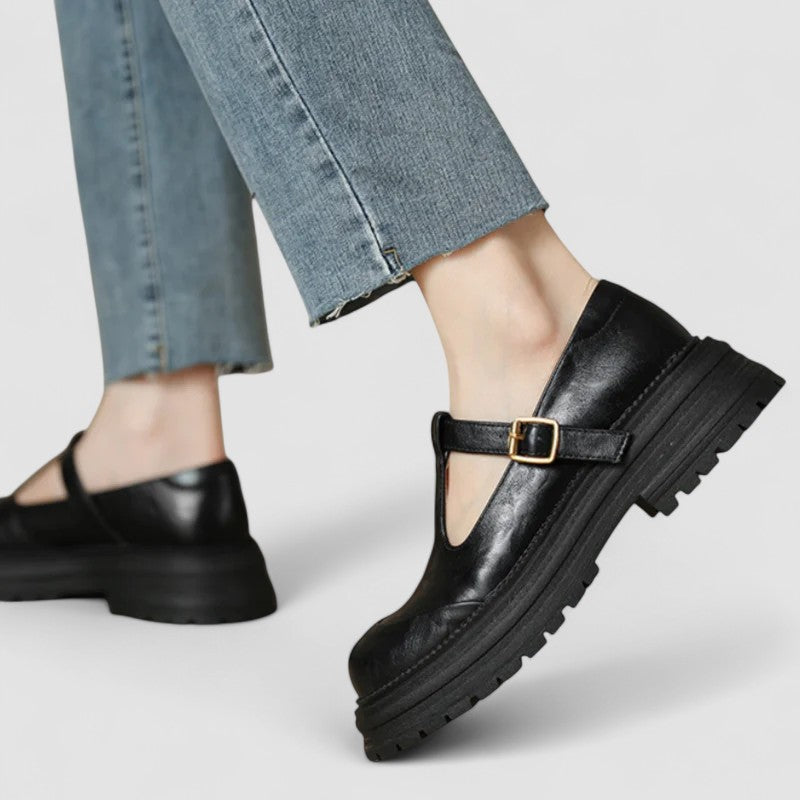 Persephone Whitmore | Orthopedic Brown Mary Jane Flats