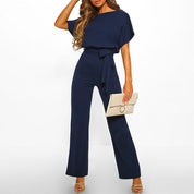 Arabelle Fontcrest | Belted Wide-Leg Jumpsuit in Ivory