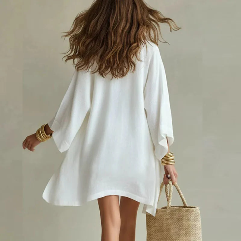 Ella Thompson | White Linen 3-Piece Co-ord Set For Women