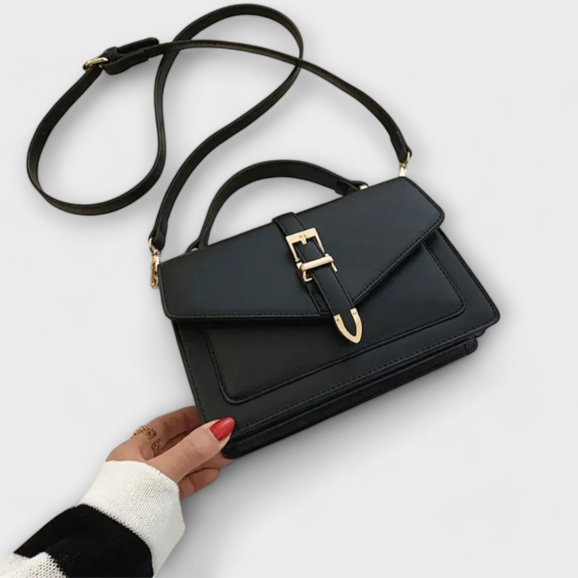 Dominique Lefèvre | Beige Structured Crossbody Shoulder Bag