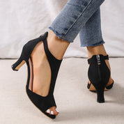 Celeste Vaumont | Peep Toe Block Heel Sandals For Women