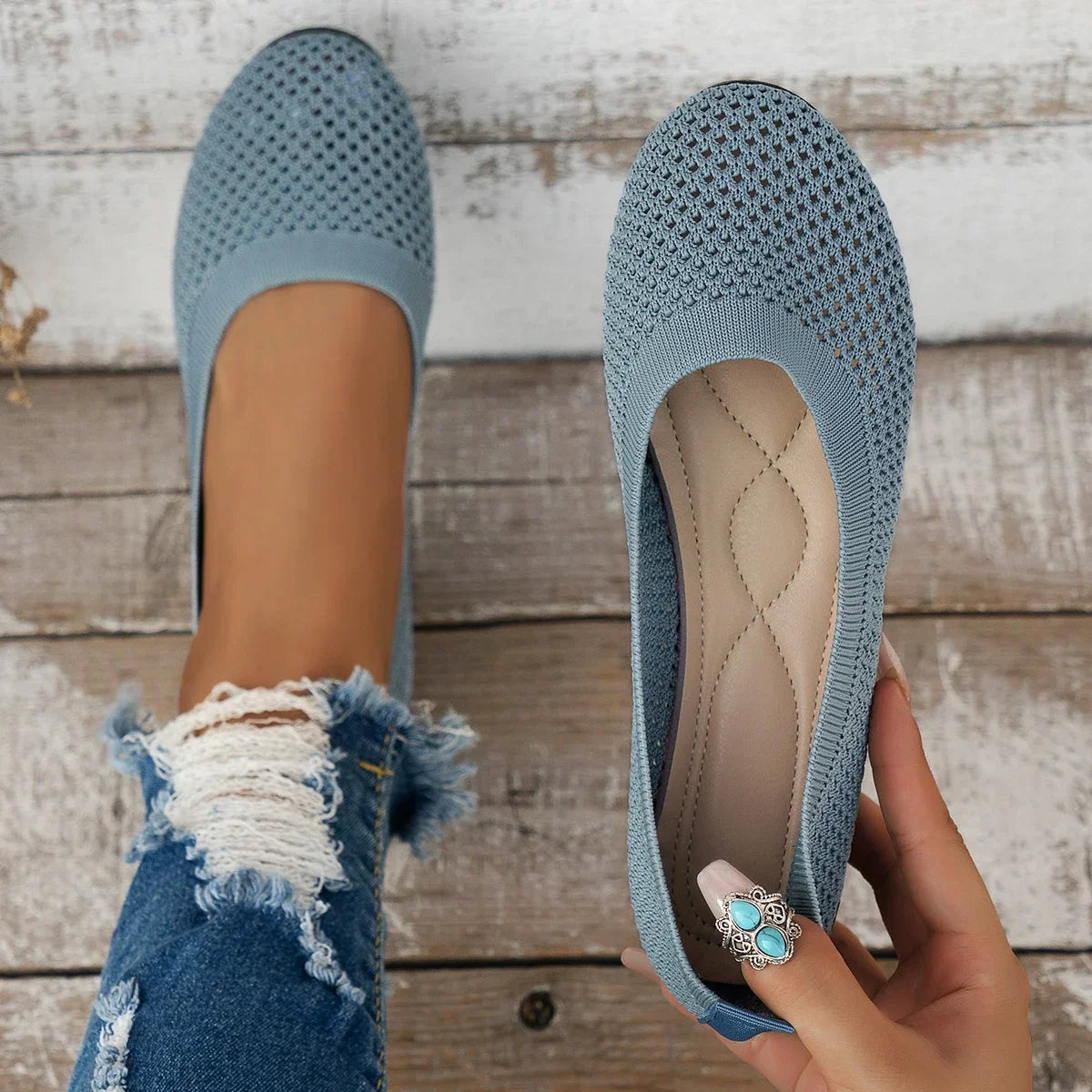 Claudette Winsfield | Orthopaedic Knit Flat Shoe For Women