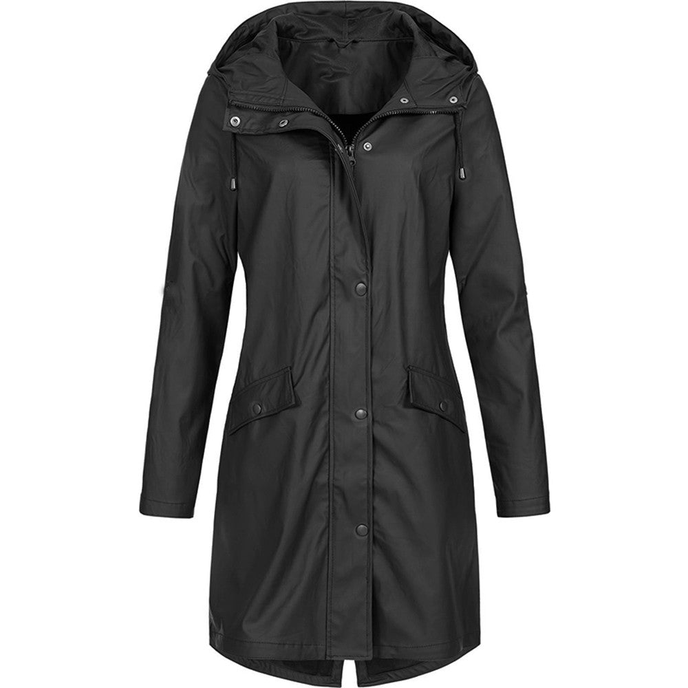 Noelle Vanbright | Hooded Long Rain Jacket For Women