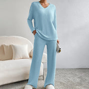 Camille Delacroix | Ribbed Knit Lounge Set For Women