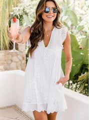 Josephine Veltri | Eyelet Mini Dress For Women