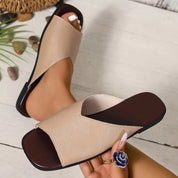 Séraphine Dawnbury | Black Flat Open-Toe Slide Sandals