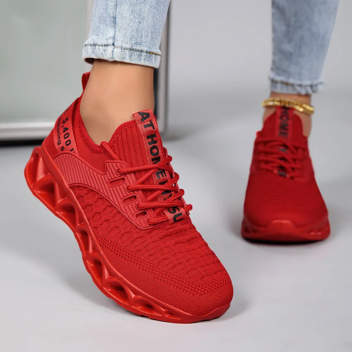 Charlotte Moore | Hot Pink Lace-Up Fashion Sneakers For Women