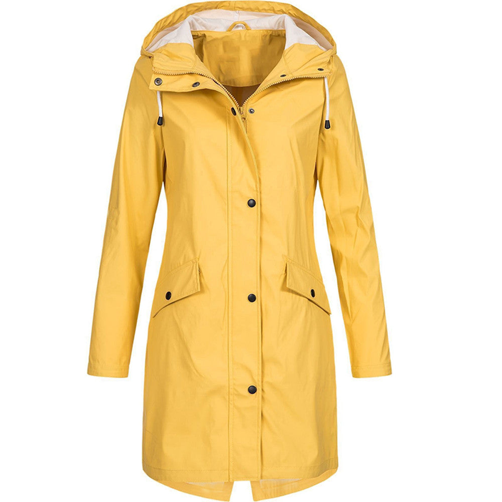 Noelle Vanbright | Hooded Long Rain Jacket For Women