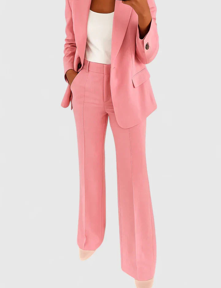 Elspeth Ravensdale | Black Wide-Leg Two-Piece Blazer Suit Set