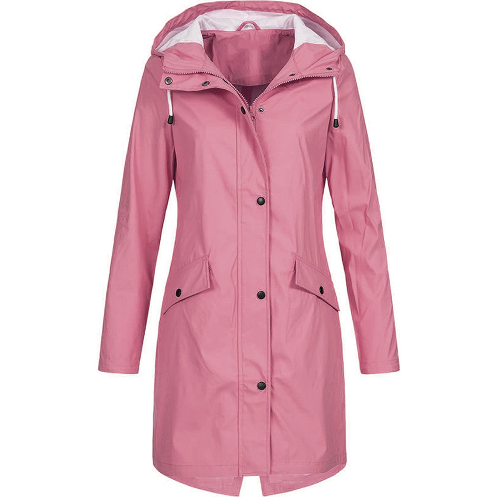 Noelle Vanbright | Hooded Long Rain Jacket For Women