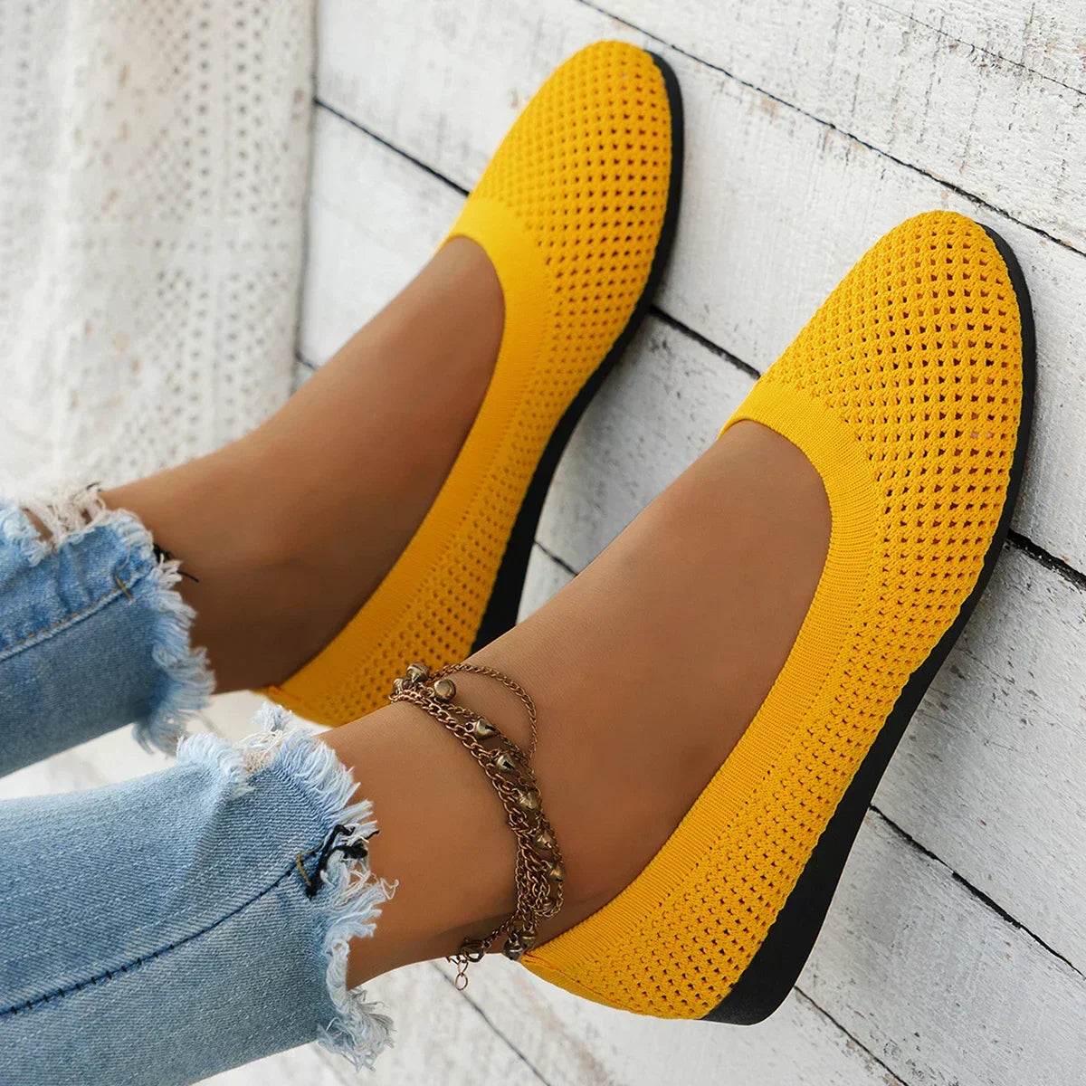 Claudette Winsfield | Orthopaedic Knit Flat Shoe For Women