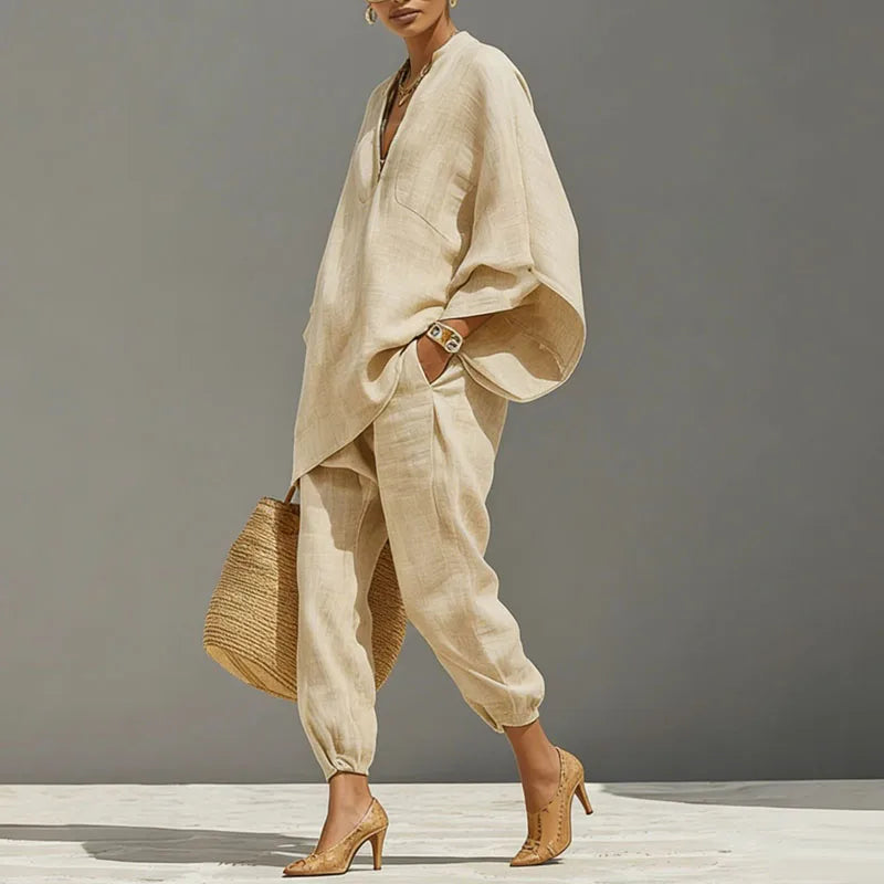 Abigail Young | Linen Two-Piece Matching Set For Women
